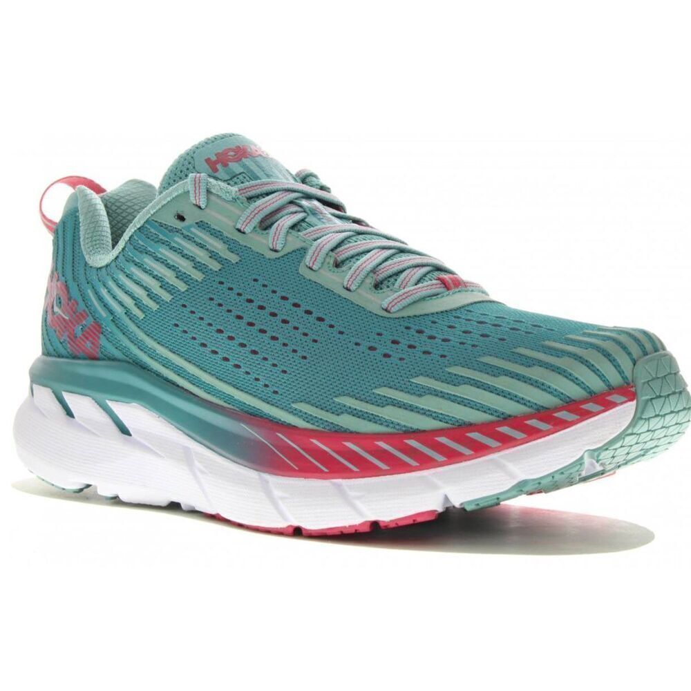 Hoka One One Women's Teal and Pink Running Shoe
